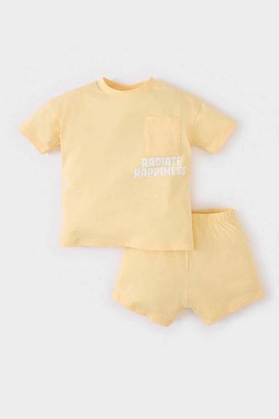 DeFacto Yellow Baby Boy Top and Bottom Set E8741A5/Yl295