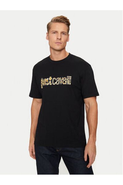 Just Cavalli Men's T-Shirt 77OAHE25 Black