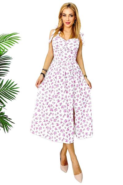 FashionForYou Masha summer dress, with floral print, Little Spring, Size S/M