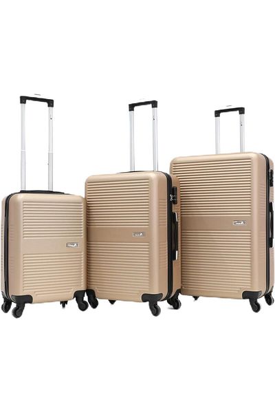MELIFE 3-piece Hardside Luggage Set, Sizes L 28, M 24, S 20-champ