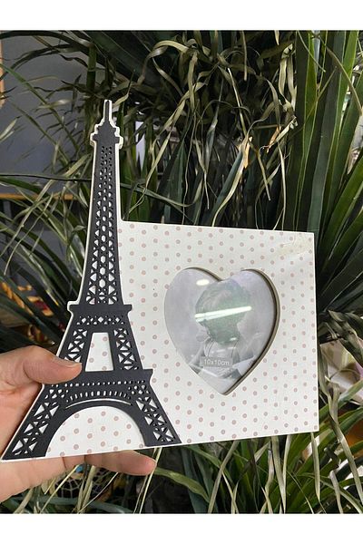 elif aksesuar Wooden Paris Picture Frame