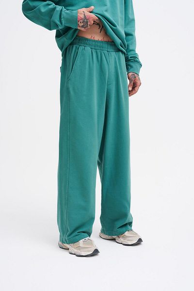 Machinist Men's Washable Basic Baggy Petrol Green Sweatpants