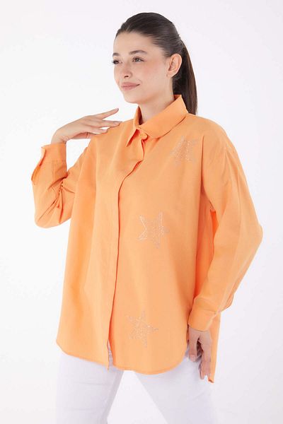 TOFİSA Star Stone Shirt Orange - 13255