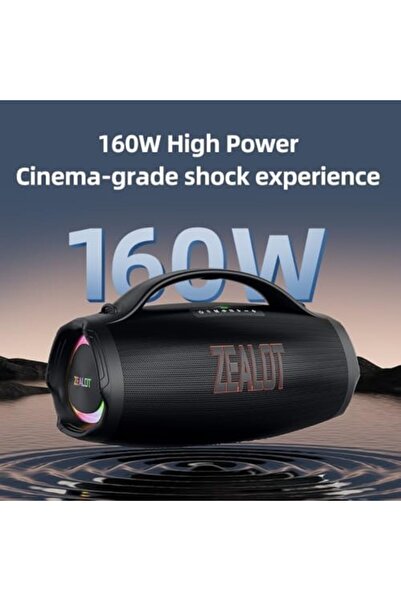 zealot مكبر صوت S98 محمول بتقنية البلوتوث، 160 واط RMS، لاسلكي بتقنية البلوتوث، مقاوم للماء IPX6، Bt5.3، E
