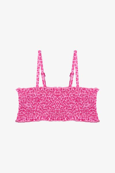 Penti Mini-Bikini-Set mit Rüschen und Bandeau-Muster für Mädchen mit Leopardenmuster