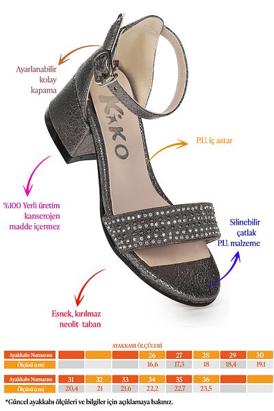 Kiko Kids Elinor Cracked Daily Fata Copil Toc 3 Cm Sandale Pantofi Rochie De Seara