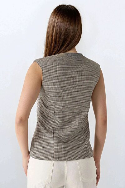 Hiccup Γιλέκο με καρό μοτίβο με λαιμόκοψη