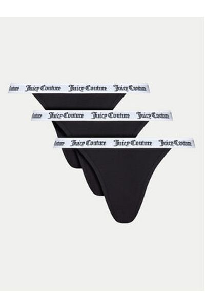 Juicy Couture Set de 3 perechi de chiloți clasici pentru femei JCLBR224572 Negru