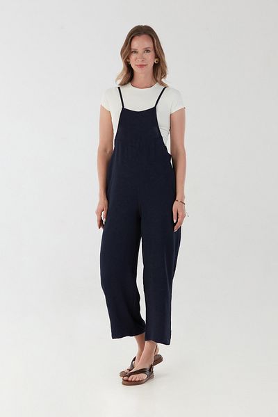 Fulla Moda IÌnbsp Strappy Ayrobin Fabric Loose Jumpsuit