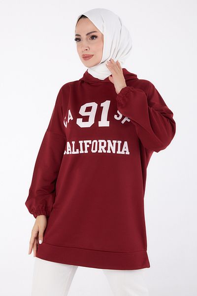 TOFİSA Hanorac imprimat Roșu Claret - 13329