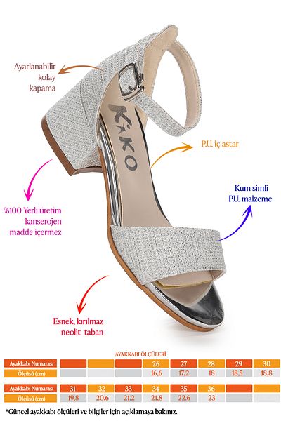 Kiko Kids Sandale cu toc de 3 cm Alexa Daily pentru fete