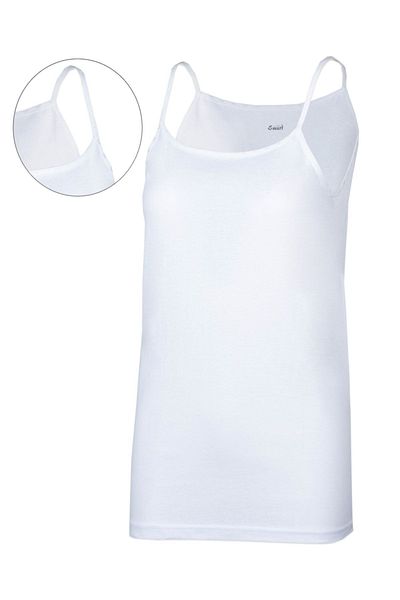 Line Smart 6 Pack Women's Mixed Color 100% Cotton Rope Strap Undershirt