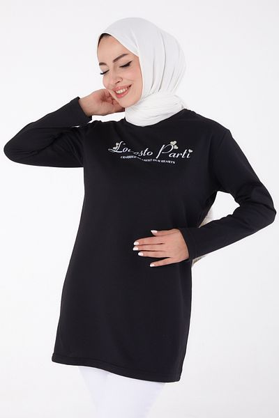 TOFİSA Hanorac imprimat negru - 13335