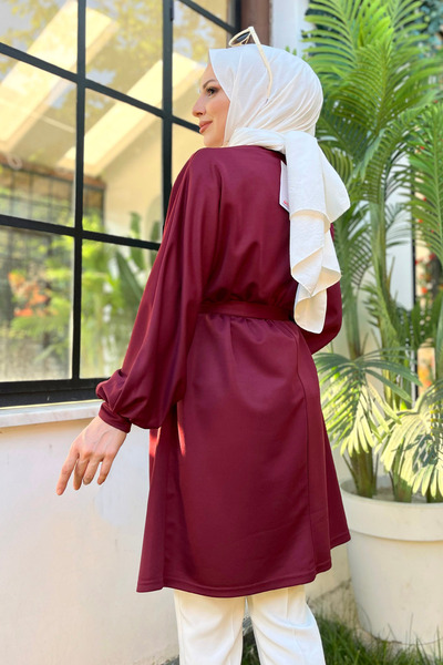 TOFİSA Cardigan Claret Red - 11662