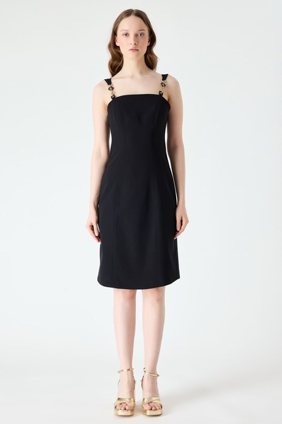 FEVER Zincir askılı siyah elbise