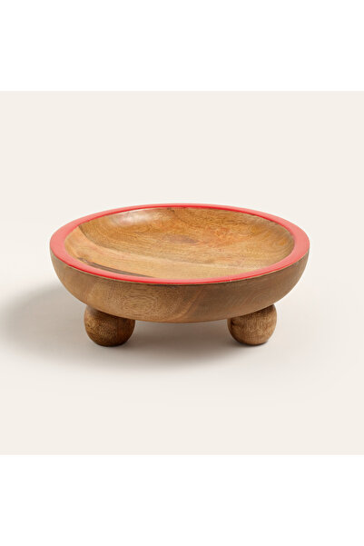 Zsa Zsa Zsu Lakrı Mango Ağacı Sunum Tahtası 22x22x8 Cm Kırmızı