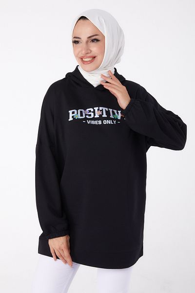 TOFİSA Hanorac imprimat negru - 13333