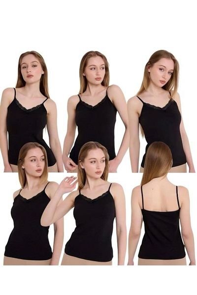 MrrMajestic 6-Piece Women's Strappy Athlete Front Lace 95% Cotton 5% Lycra