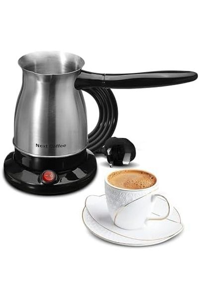 Next Coffee Electric Turkish Maker Machine 800W Pot Warmer Kettle Premium Quality Stainless Steel 60