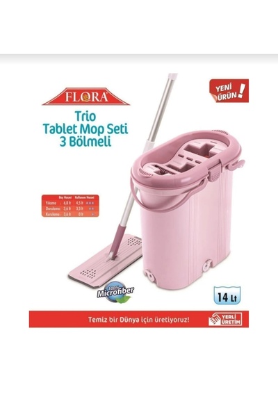 auto Trio Tablet Mop Seti 3 Bölmeli 14lt. F404/F444