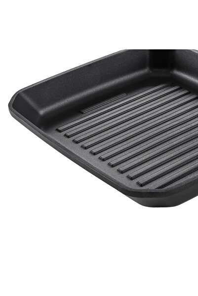 Nehir Royal Elite Siyah 26 cm Alüminyum Döküm Grill Tava
