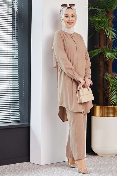 TOFİSA Tunic Trousers Mink - 3666
