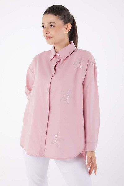 TOFİSA Star Stone Shirt Rose - 13255