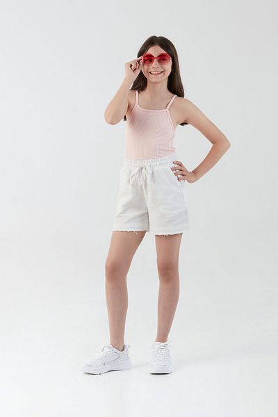 Fulla Moda Κοριτσίστικο σορτς με φούντα με δεμένη μέση
