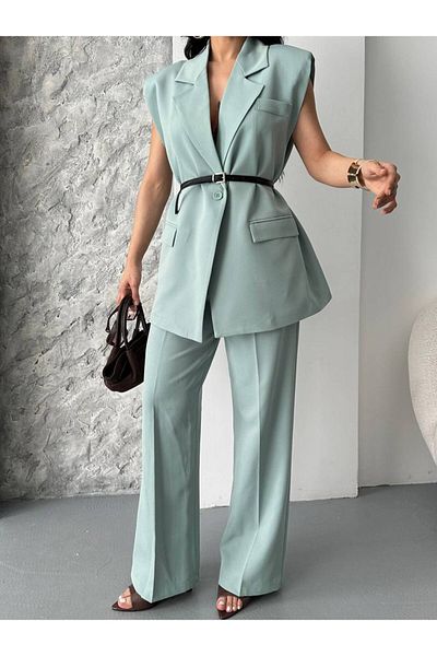 Moda İkra Women Blazer Vest Pants Suit