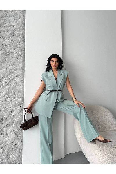 Moda İkra Women Blazer Vest Pants Suit