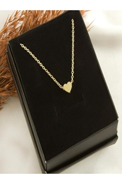 CADI BOUTİQUE قلادة على شكل قلب باللون الأصفر