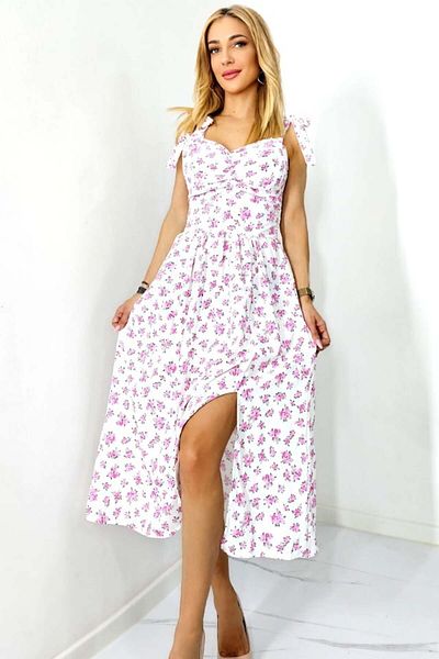 FashionForYou Masha summer dress, with floral print, Little Spring, Size S/M