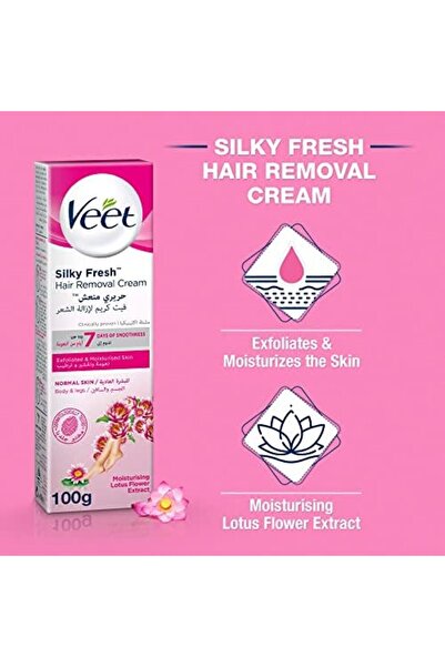Veet Silky Fresh Hair Removal Cream for Normal Skin, 100g (Pack of 2)