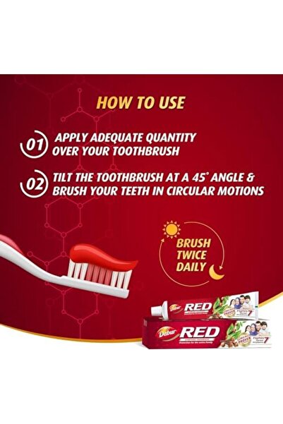 Dabur Red Ayurvedic Toothpaste for Teeth & Gums (2x200g)