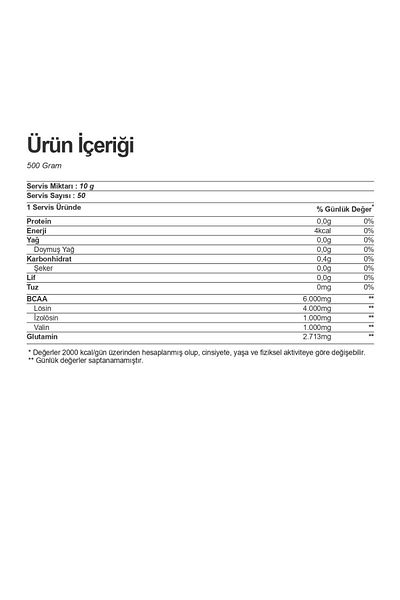 Nutrend Bcaa Powder 500gr