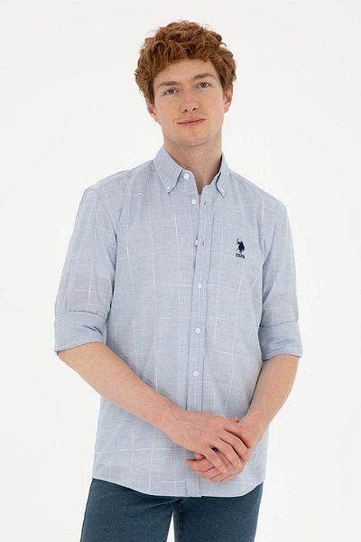 U.S. Polo Assn. SUA Polo Assn. Cămașă pentru bărbați STEM albastru închis 1831914