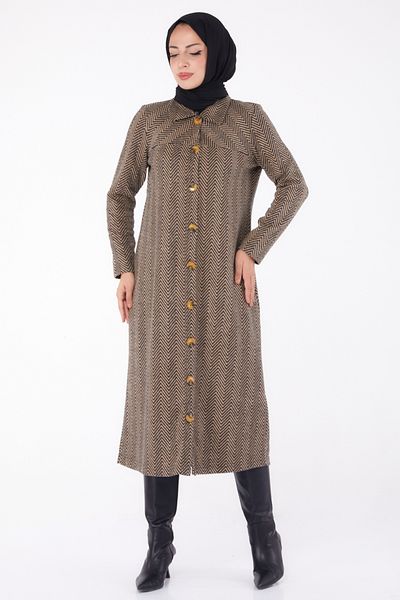 TOFİSA Buttoned Cap Mink - 13307