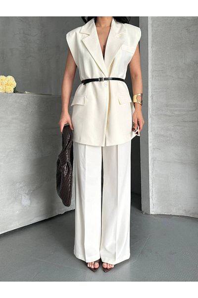 Moda İkra Women Blazer Vest Pants Suit