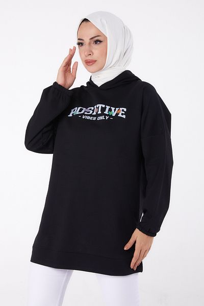 TOFİSA Hanorac imprimat negru - 13333