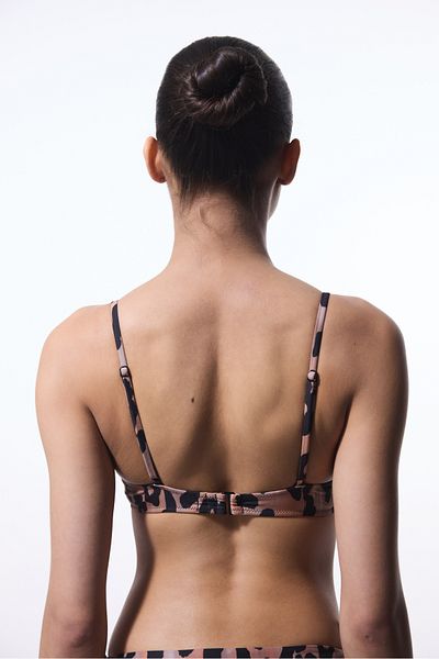 Penti Clove Lol Up Leopard Patterned Push Up Biustonosz typu bralet z fiszbinami