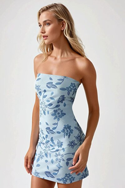 Hiccup Mini rochie bodycon imprimată fără bretele