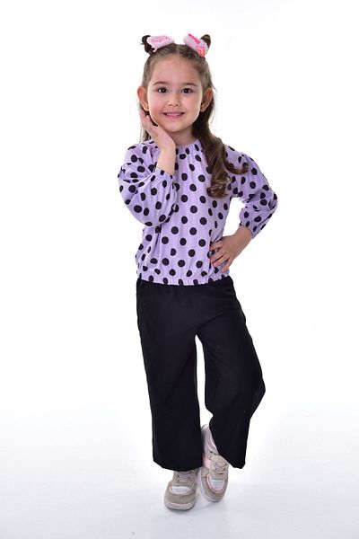 ZUZUNGA Poantiye Patterned Off Shoulder Girl's Bottom-Top Suit