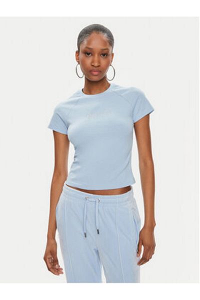 Juicy Couture Tricou albastru pentru femei JUICY COUTURE-JCMCT223257 134 ALBASTRU PUDRĂ