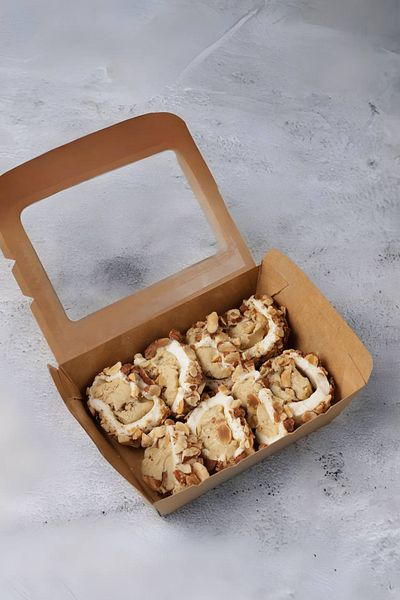 Lutfuzade Baklava Turkish delight with kinder covered with almonds - Lutfi Zadeh Baklava
