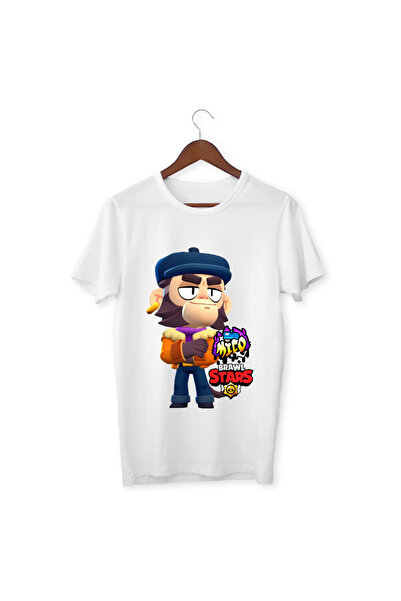 ALPŞAN TİCARET Brawl Stars Mico Kids Adult White T-Shirt Brawl Stars Mico Uni...