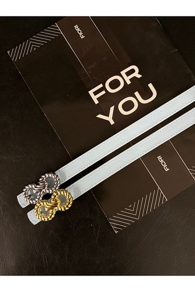 Fiori 2-pack Deal Product Auger Gold Buckle Λεπτή γυναικεία ζώνη, ζώνη παλτό, ζώνη πουκάμισου, ζώνη φορέματος