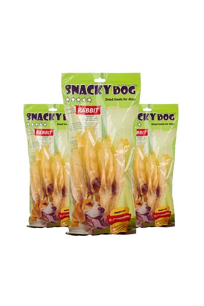 Snacky Dog Natural Rewards for Dogs Pack of 3 x Rabbit Snacks - Snacky Dog