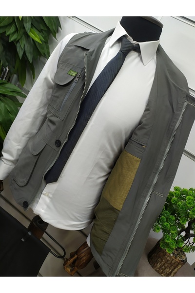 AYBİSSA ERKEK-ÇOK CEPLİ-YAKALI-FİLE ASTARLI-KETEN-YAZLIK-BAHARLIK-AVCI YELEK