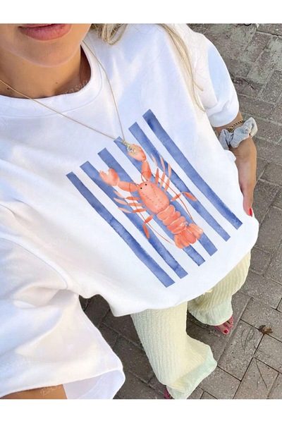 Jose Clothing Tricou imprimat cu mânecă scurtă cu croială supradimensionată