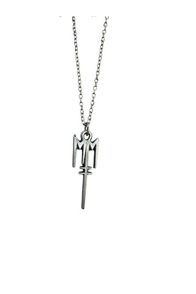 Herşey Nota Marilyn Manson Rock Metal Necklace – Unisex 60 cm Chain – Rock Style Accessory